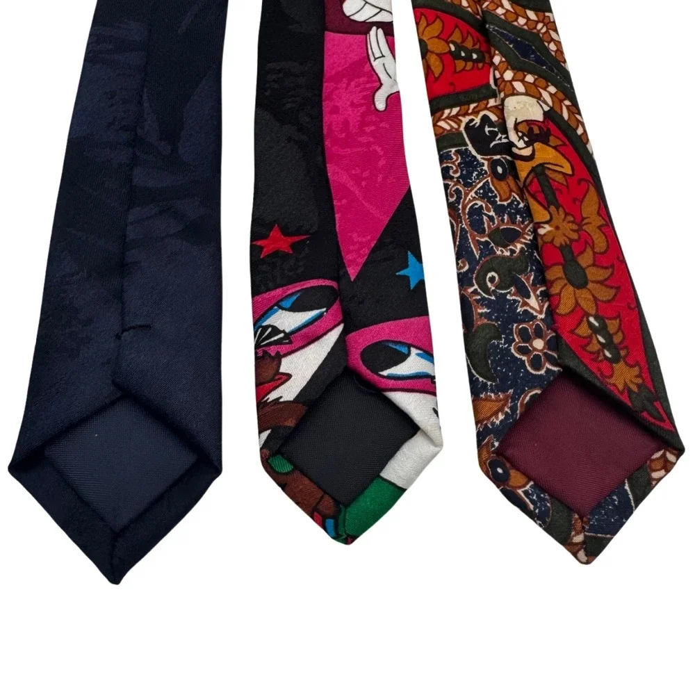Vintage 90s Looney Tunes Mania Neck Ties Warner Bros 3-Pc Bundle Novelty Classic